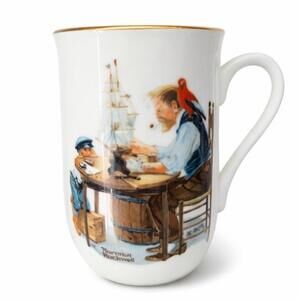 Norman Rockwell Coffee Mug Cup Museum Vintage 1982 "For a Good Boy" Porcelain